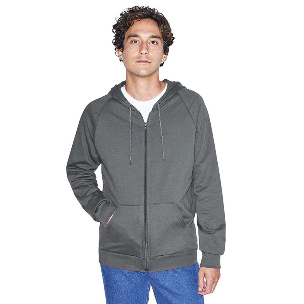 Unisex American Apparel Fleece Grey Hoodie